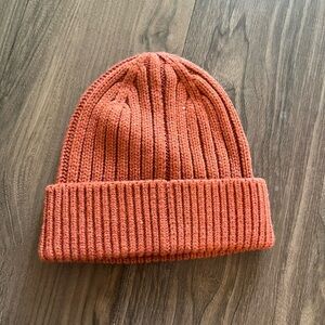 Cozy Orange Knit Beanie Uniqlo Winter Hat Warm